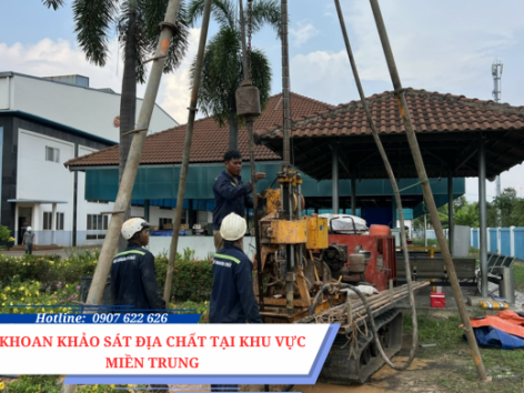 Khoan khảo sát địa chất công trình tại khu vực Miền Trung