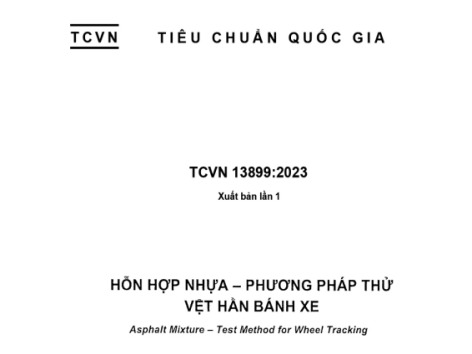 TCVN 13899:2023 Hỗn hợp nhựa - phương pháp thử vết hằn bánh xe