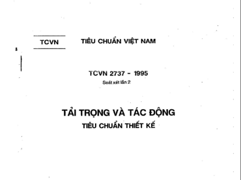 TCVN 2737 - 1995 Tải trọng và tác động - tiêu chuẩn thiết kế