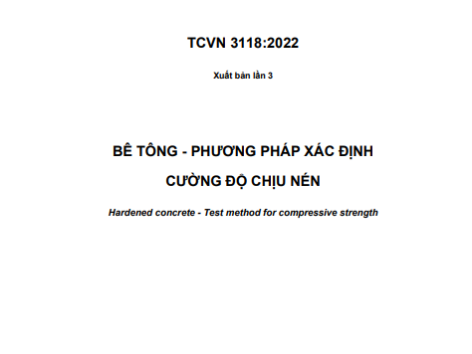 TCVN 3118:2022 Bê tông – Phương pháp xác định cường độ chịu nén