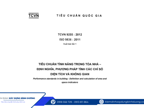 TCVN 9255:2012 về tiêu chuẩn tính năng trong tòa nhà, các chỉ số diện tích và không gian