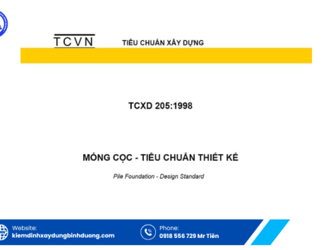 Tiêu chuẩn TCXD 205:1998 Tiêu chuẩn thiết kế móng cọc