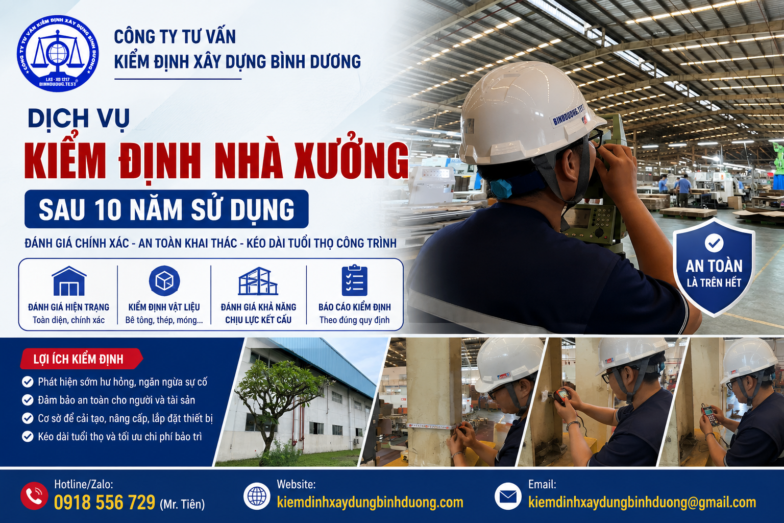 Dịch vụ kiểm định nhà xưởng chuyên nghiệp tại Bình Dương