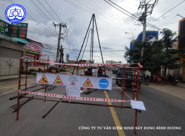 Khoan khảo sát cầu vượt An Phú Bình Dương